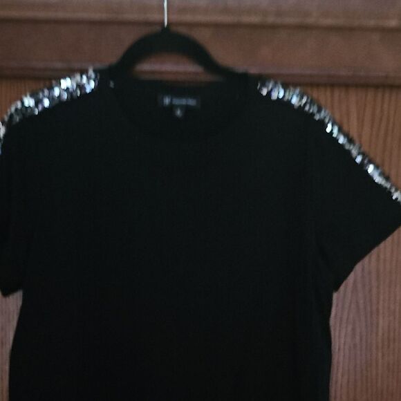 INC International Concept Black Sequin-Embellished Women's Top - Picture 5 of 5